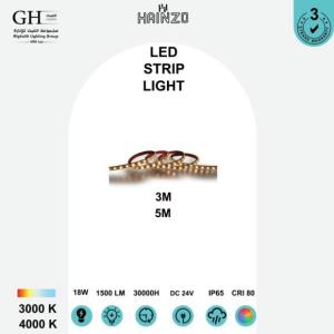 ستريب لايت 18 واط 24فولت 12 ملي قطع 2 سم لفه 5 متر -2835/48 يت هاينزو ول وشر لاصق خارجي