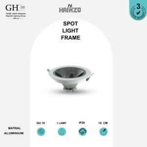 GH - GU10 - 120CR UV اطار هاينزو مدور مانع توهج 10 سم المنيوم ابيض اسود كروم