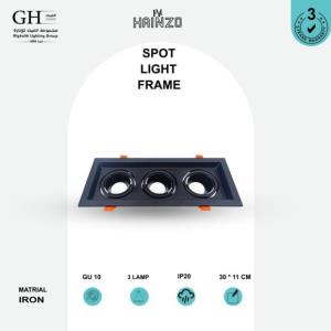 GH -003- 3  اطار هاينزو  حديد مستطيل 11*30 سم ثلاثي  اسود اسود