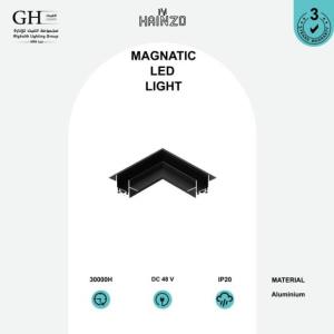 GH - 263 T - 01J  مغناطيس هاينزو  زاوية قائمة جدار مع سقف مجرا شفة وسط