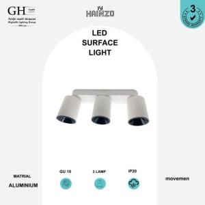 GH5072- 3 L سلندر ثلاثي  هاينزو المنيوم متحرك ابيض  اسود قاعده مستطيل