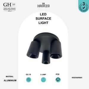 GH5071- 3 R سلندر ثلاثي  هاينزو المنيوم متحرك اسود اسود قاعده مدور