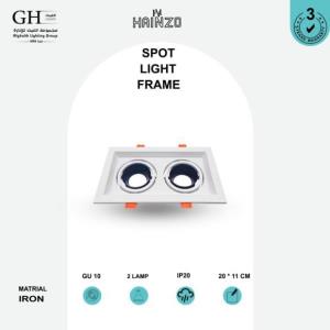 GH -003- 2  اطار هاينزو  حديد مستطيل 11*20 سم مجوز ابيض اسود
