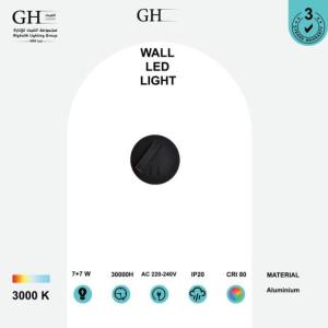 GH - 003-09RD LEDابليك قاعده مدور بمفتاح هاينزو اسود اصفر