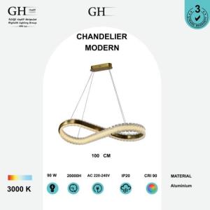 ثريا مودرن انفينتي كوبر اصفر100سم 90 واط GH 20173 F-100 GD