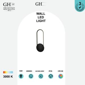 GH - W17661 - LED 16W - ابليك ليد مودرن بيضاوي اسود اصفر