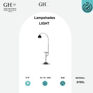 GH - F3277 - ستاند اباجوره مقوس مع طاوله مودرن اسود