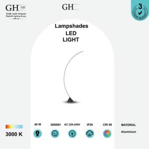 GH - 2920 - F LED استاند اباجوره مودرن مقوس اسود 40 واط