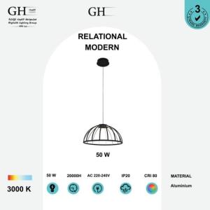 GH - 20072 - 45 A LED علاقي مودرن اسود اصفر 50 واط