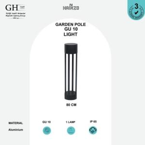 عامود حدائق اسود هاينزو   GH -2909- H - 800 mm- RD  GU10