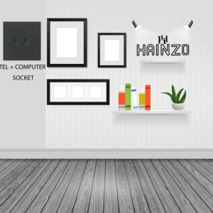 H2-1435فيش تليفون + كمبيوتر هاينزو اسود
